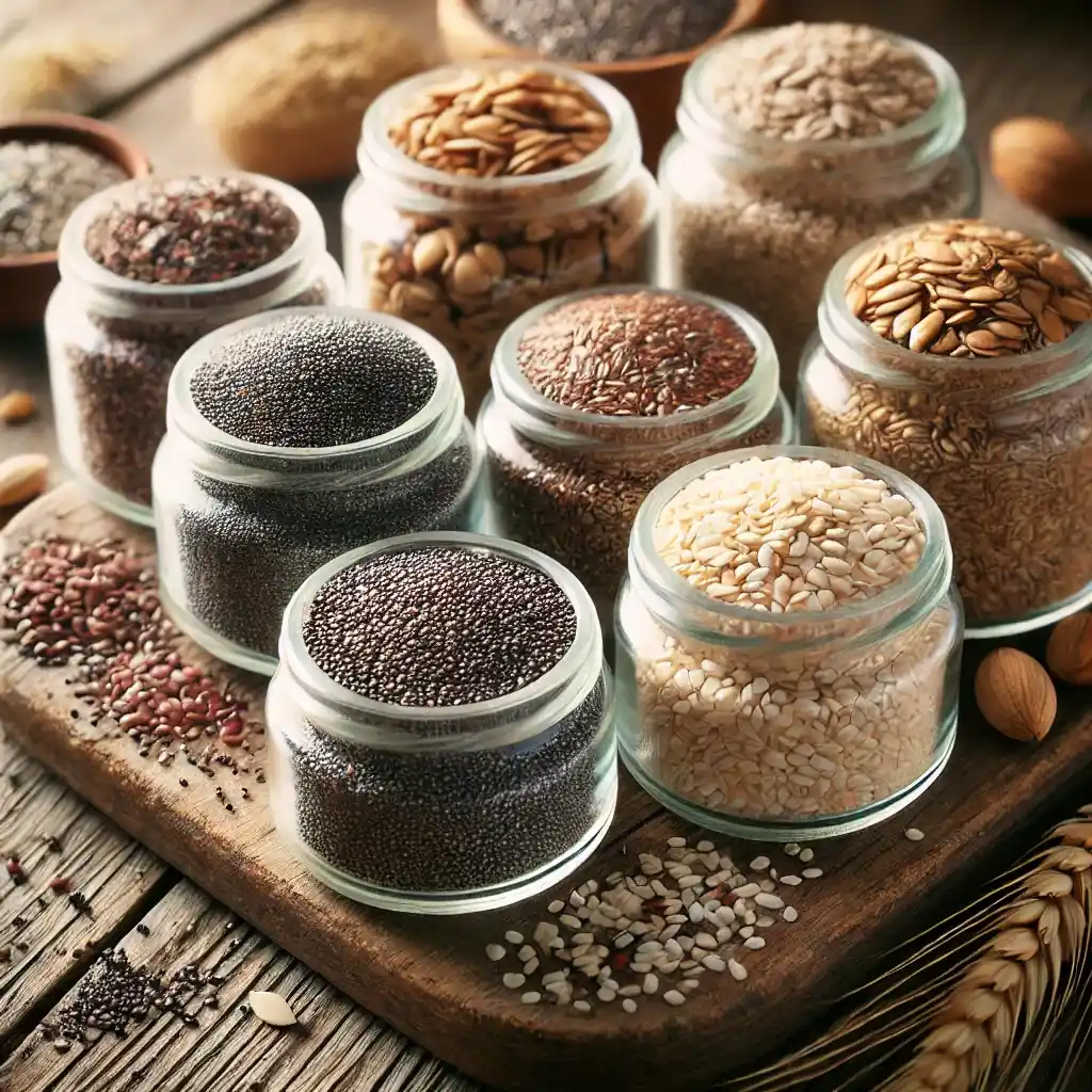 various seeds used in bath and body care products